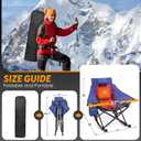 Suteck Heated Rocking Camping Chair, Fully Thicker Padded Heated Camping Chairs for Outdoor Sports W/3 Heat Levels for Back & Seat, Heated Rocking Chair for Adults with Carry Bag, Battery NOT Included