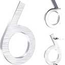 5 Inch Self Adhesive House Numbers, Address Numbers for House, Modern Metal Anti-Rust Weatherproof Home Number for House, Silver Mailbox Numbers for Outdoor Garage Gate Office Apartments Room (6/9)