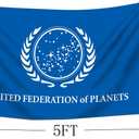 United Federation of Planets Flag 3X5Feet Banner for College Dorm Indoor Decor