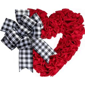 Valentines Day Decor - Wreaths for Front Door Outside 17" Valentine Decorations for The Home Heart Shaped Wreath for Outdoor Valentine's Day Wreath San Valentin