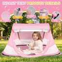 Baby Beach Tent, Pop Up Beach Tent Sun Shade for Beach, UPF 50+ UV Protection Sun Shelters for Infants with Carry Bag for Outdoor Travel, Camping (Pink)