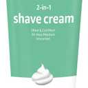 Amazon Basics 2-In-1 Moisturizing Shave Cream, Non-Foaming, Fragrance Free, for Sensitive Skin, with Shea Butter and Aloe, 6 Fl. Oz., 2 Pack