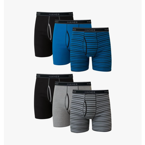 Hanes Men's Boxer Briefs, Cool Dri Moisture-Wicking Underwear, Cotton No-Ride-up for Men, Multi-Packs