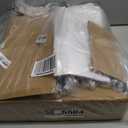 DOLALIKE Microwave Oven Rack, Expandable Microwave Stand Countertop Kitchen Utensils Tableware Storage, Carbon Steel Over Microwave Shelf Countertop with 6 Hooks