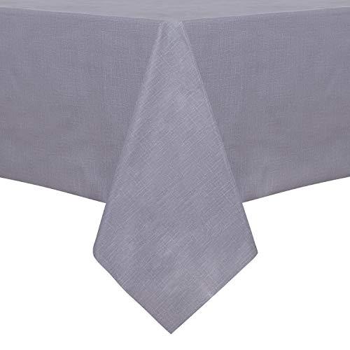 sancua 100% Waterproof Rectangle PVC Tablecloth - 54 x 78 Inch - Oil Proof Spill Proof Vinyl Table Cloth, Wipe Clean Table Cover for Dining Tables, Buffet Parties and Camping, Grey