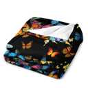 Butterfly Blanket Beautiful Butterfly Throw Blanket Ultra Soft Blankets Lightweight Cozy for Bed Couch Sofa 80"x60"