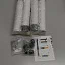 White Table Leg Extenders (4 Pack) - Adjustable 2/4/6 Inch Height Risers for Folding Tables - Heavy Duty Steel Extension for Straight & Bent Legs, Seamless Fit for Weddings, Crafts