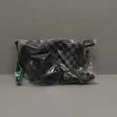 Spacious Checkered Nylon Crossbody Bag Bum Bag Checkered Handbags Wallets for Women (Black Grey Checkered)