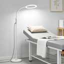 Supe Bright 24W Dimmable LED Floor Lamp with Remote Touch Control Adjustable Gooseneck Standing Light for Reading Makeup Tattoo Lash Extensions White Modern Smart Tall Lamp Living Room Bedroom Office