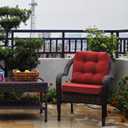 JMGBird Outdoor Chair Cushions Set - 22"x22" Deep Seat & Back Cushions, Water-Resistant Tufted Pillows for Patio Furniture