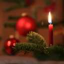 Red Taper Candles for Christmas - Set of 10 Dripless Candle Sticks - 9.5" Dinner Table & Home Decoration Candles - 8 Hour Burn Time