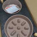 Havniva Ceramic 1.2 Cup Raised Slow Feeder Dog Bowl Set, Elevated 6.1inch Bowl and 7.3inch Slow Pet Food Dish with Wooden Stand for Small and Medium Dog (2 x Brown Coffee+ Stand)