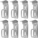 Boat Trailer Bunk Brackets, 8" 8 PCS Galvanized Swivel Top Bunk Bracket Kit with Hardware, Suitable for 1.5" x 3", 2" x 3", 3" x 3" Boat Trailer Crossmember by MCCKLE
