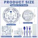 Zhehao 24 Sets Something Blue Bridal Shower Party Supplies Bachelorette