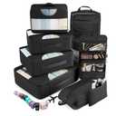 Veken 10 Set/8 Set Packing Cubes for Travel Essentials, Suitcase Organizer Bags in 4 Sizes, Carry-On Luggage Accessories with Laundry Bag & Passport Holder, Airplane Must Have, Camp Gifts for Men