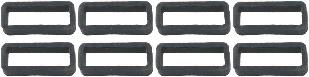 8PCS Band Holder Silicone Replacement Ring 18mm Smartwatch Silicone Activity Ring Black