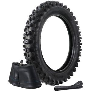 80/100-12 Rear Tire And Inner Tube3.00-12 Motorcycle Tire for 90cc 110cc 125cc SSR/CRF XR70 CR60R/KLX110 KX60/DRZ DS80 JR80 RM50 PW80 TTR YZ60 65SX Off Road Motocross Pit Dirt Bike