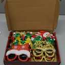 Max Fun 24pcs Christmas Glitter Party Glasses Frames with 24 Designs Decorations Accessories for Christmas Party Favors Holiday Favors (One Size Fits All)