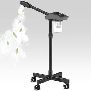 TASALON Ionic Facial Steamer, Professional Face Steamer for Facial, Esthetician Steamer for Face Spa and Salon Beauty, Hot Ionic Mist Face Steamer for Facial Deep Cleaning Skin Care Equipment- Black (Normal)