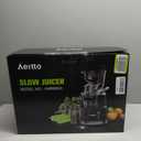 Aeitto Cold Press Juicer with Large Feed Chute, Large Capacity, Juicer Machines for Fruits and Vegetables, Slow Masticating Juicer Self Feeding, Easy to Clean, High Juice Yield (Ink Black)