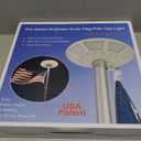 Flag Pole Light Solar Powered 266 LEDs, 100% Flag Coverage, 4200lm Brightest Solar Powered Flagpole Lights Last Up to 12 Hrs, for Most 15 to 25 Ft Flag Poles, 0.55" Wide Flag Ornament Spindles (White)