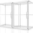 starogegc 2Pack Makeup Organizer Storage, Large Capactiy Acrylic Bathroom Organizer, Clear Cosmetics Organizer Bins with Division Board for Vanity, Skincare, Countertop Storage and Display Case