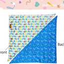 CROWNED BEAUTY Birthday Dog Bandanas Reversible Large 2 Pack, Happy Birthday Set, Adjustable Triangle Holiday Blue Scarves for Medium Large Extra Large Dogs Girl Boy Pets DB50-L