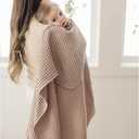 Konssy Waffle Baby Blanket - Soft & Cozy Nursery Swaddle Blanket, Lightweight Toddler Throw for Boys & Girls, Ideal for Wrapping(Clay) (41" x 37")