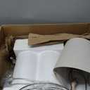 20.5" White Modern Ceramic Bedside Lamp Set of 2 for Bedroom Decor Farmhouse Table Lamp for Living Room Office Dorm