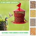 Squirrel Proof Bird Feeder for Outdoors, 4 Lbs Large Capacity Metal Mesh Wild Bird Feeders, Hanging Birdfeeder for Finch, Cardinal, Chickadees, Blue Jay, Red
