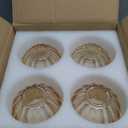 4 Pcs Amber Glass Tulip Lamp Shades Small Flower Art Sconce Shade E26 Base 1.65" Top x 4.45" Dia. x 4.33" H Mini Lampshades Replacement for Table Chandelier Decor Vanity Pendant Light Cover