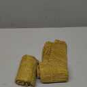 Kevin Textile Faux Linen Square 2 Tone Woven Throw Pillow Sham Cushion Case Covers for Car/Couch Use, 22-inch(2 Packs, Honey Yellow)