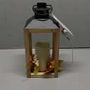 Decorations Candle Lantern, 15.7" Flickering Flameless Lanterns Decorative Hanging Candle Lantern Metal Vintage for Thanksgiving Day Outdoor Patio Garden