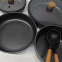 CAROTE Nonstick Pots and Pans, Induction Cookware Set 16pcs Kitchen Cooking Sets, Pot and Pan Non Stick w/Frying pan (PFOS, PFOA Free) (Black)