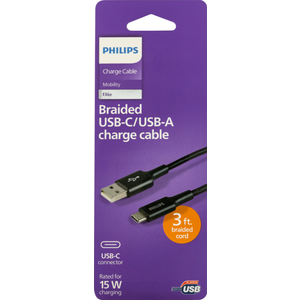 Philips USB-A to USB-C Charge Cable
