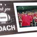Sumind Sport Graduation Coach Picture Frame Football Softball Baseball Soccer Basketball Volleyball Graduation Photo Frame Thank You Coach Gift 4" x 6"(Football)