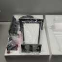 Emliviar Modern Outdoor Porch Light, 21.1 Inch Black Finish Classic Outside Wall Light with Water Ripple Glass, Outdoor Wall Mount Lighting for Entryway and Garage, XE292BM-SW BK (Medium - 1 Pack)