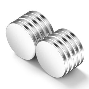Neosmuk Super Strong Neodymium Magnets, Heavy Duty, Industrial Grade, Round, Silver, 10 Pack, 1.26 Inch Diameter x 0.126 Inch Thickness Neosmuk Super Strong Neodymium Magnets, Heavy Duty, Industrial Grade, Round, Silver, 10 Pack, 1.26 Inch Diameter x 0.126 Inch Thickness