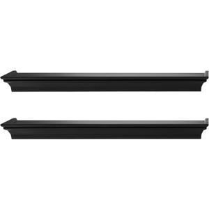 Melannco Arlington Floating Wall Shelves for Bedroom, Living Room, Nursery, Set of 2, 20-Inch, Black (Set of Two 20 Inch)