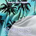 Mens Swim Trunks Quick Dry Board Shorts with Mesh Lining, Breathable Fit Print Beach Shorts Swimwear Bathing Suits (Blue)