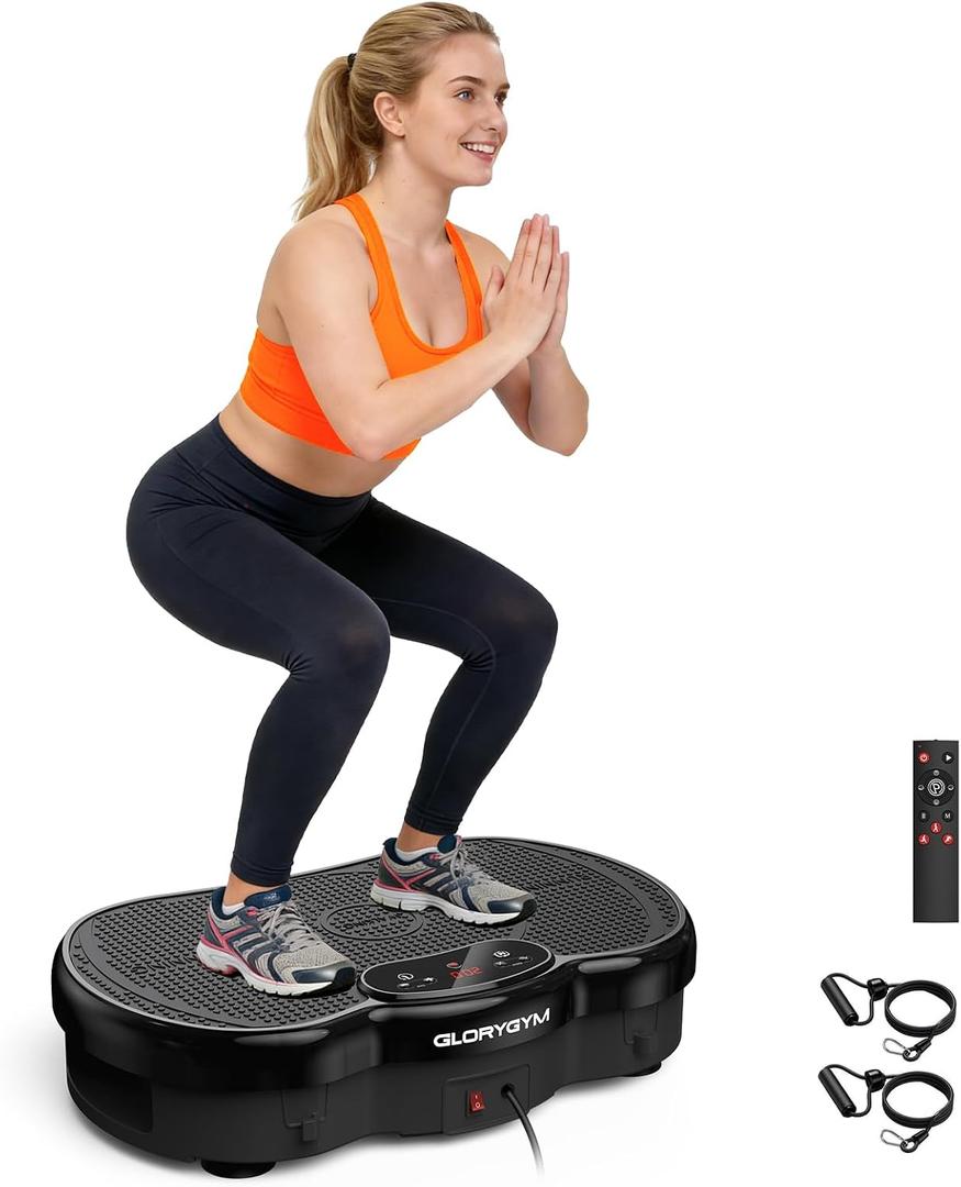 Vibration Plate for Weight Loss & Lymphatic Drainage, Professional Full Body Vibration Machine with Wider Platform, Ultra Stable & Quiet, 120 Speeds, 330lbs Capacity, Home Fitness System