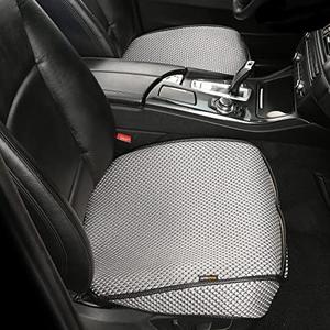 Auto Newer Breathable Universal Four Seasons Car Seat Covers， Luxury Car Seat Cushion，Protectors for Front Seat Bottoms,Compatible with 95% Vehicles， Fit for Cars Truck SUV or Vans (2 PCS,Grey)