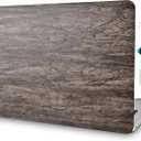 KECC Compatible with MacBook Air 13 inch Case 2010-2017 Release (Old Version) A1466 A1369 Italian Leather Hard Shell for MacBook Air 13.3 inch, Brown Wood Leather