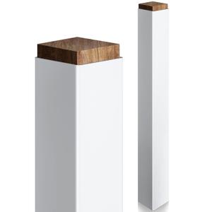 Thyle 1 Pcs 4 x 4 x 48 Inches Post Sleeve Vinyl Post Wrap Cover White Column Wraps for Porch Weatherproof Outdoor for Lasting Durability Easy Installation on Patio Decks Porches Mailbox