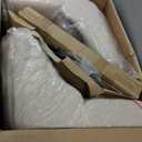 Counter Height Bar Stools Set of 2,Swivel Barstools with Backs and Wood Legs,Linen Fabric Upholstered Counter Stools for Kitchend Island,Mid-Century Modern 26"Seat Height Bar Chairs,Flax Beige