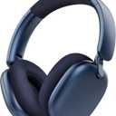 RORSOU C6 Active Noise Cancelling Headphones, Wireless Over Ear Bluetooth Headphones, 60H Playtime, Lightweight Folding Deep Bass Comfort Fit Ear Cups Headset with Mic for iPad/Travel/PC/Home Blue