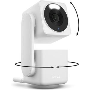 WYZE Cam Pan v4, 4K Smart Security Camera, AI Indoor/Outdoor Cameras for Home Security, Baby & Pet, Color Night Vision, 360° Pan/Tilt/8 x Digital Zoom, 2.4G & 5G, Works with Alexa & Google Assistant