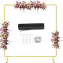 Metal Wedding Arch Backdrop Stand for Parties 6.6FT Gold Balloon Square Arch Square Frame Kit Pipe and Drape Stand Floral for Ceremony, Wedding, Baby Shower, Birthday Party, Flower Wall Decoration