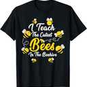 I Teach The Cutest Bees In The Beehive Teacher TShirt, Medium