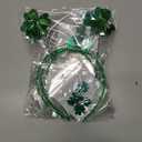 3 x St Patricks Day Headband Set - Green Shamrock Headbands with Glitter Shamrock Earrings for Women St Patricks Day Accessories